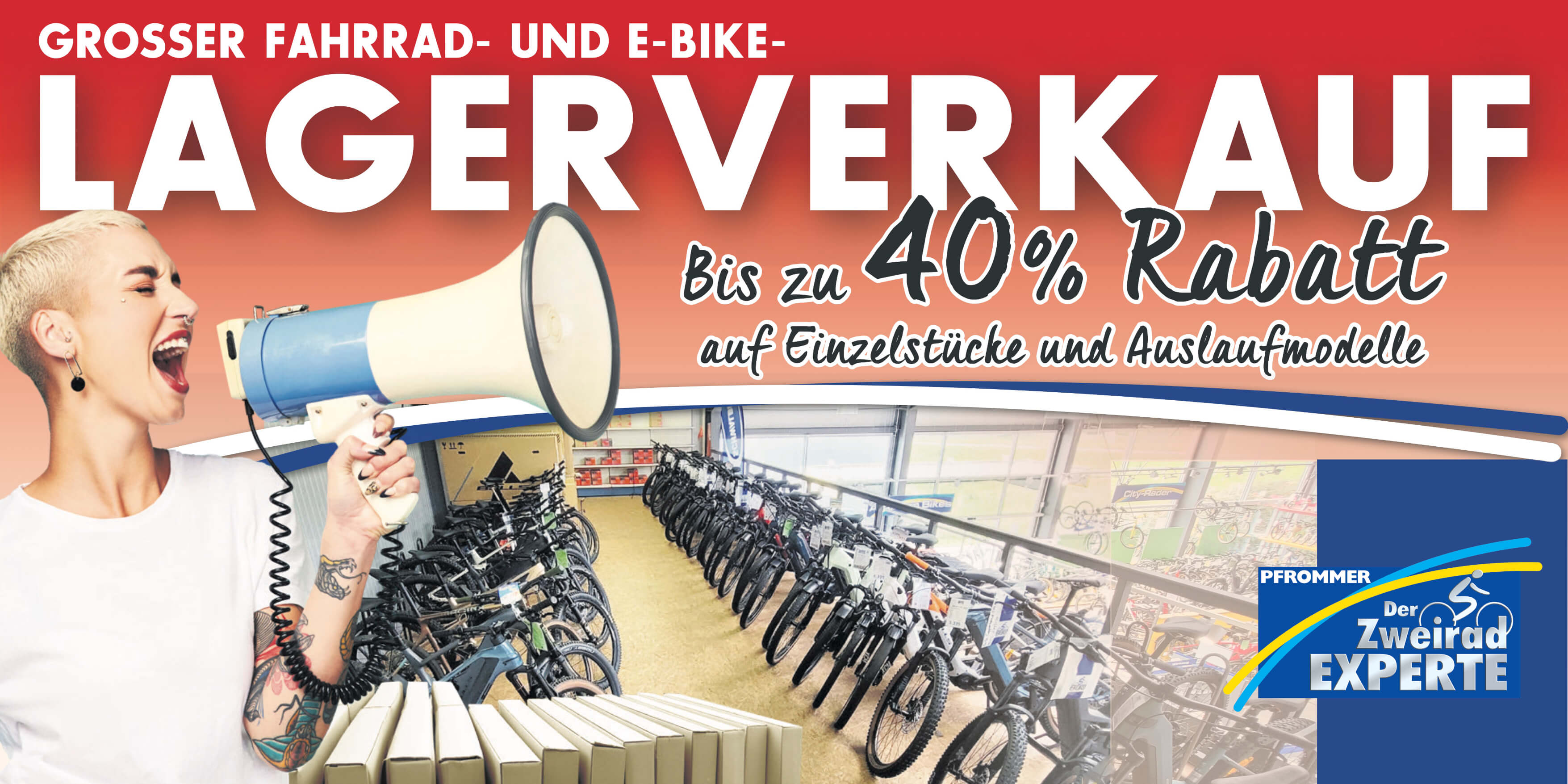 Lagerverkauf mit vielen Angeboten bei Pfrommer der Zweirad Experte in Calw